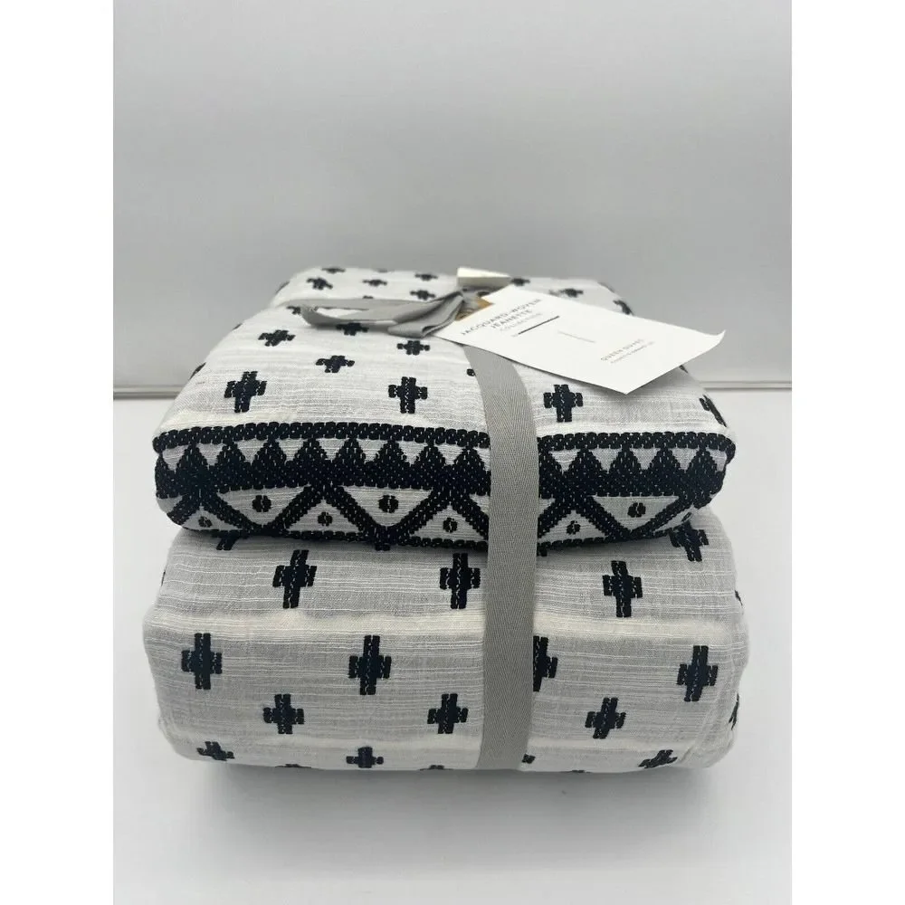 Anthropologie Jacquard-Woven Jeanette Duvet Cover Queen Size New in Package